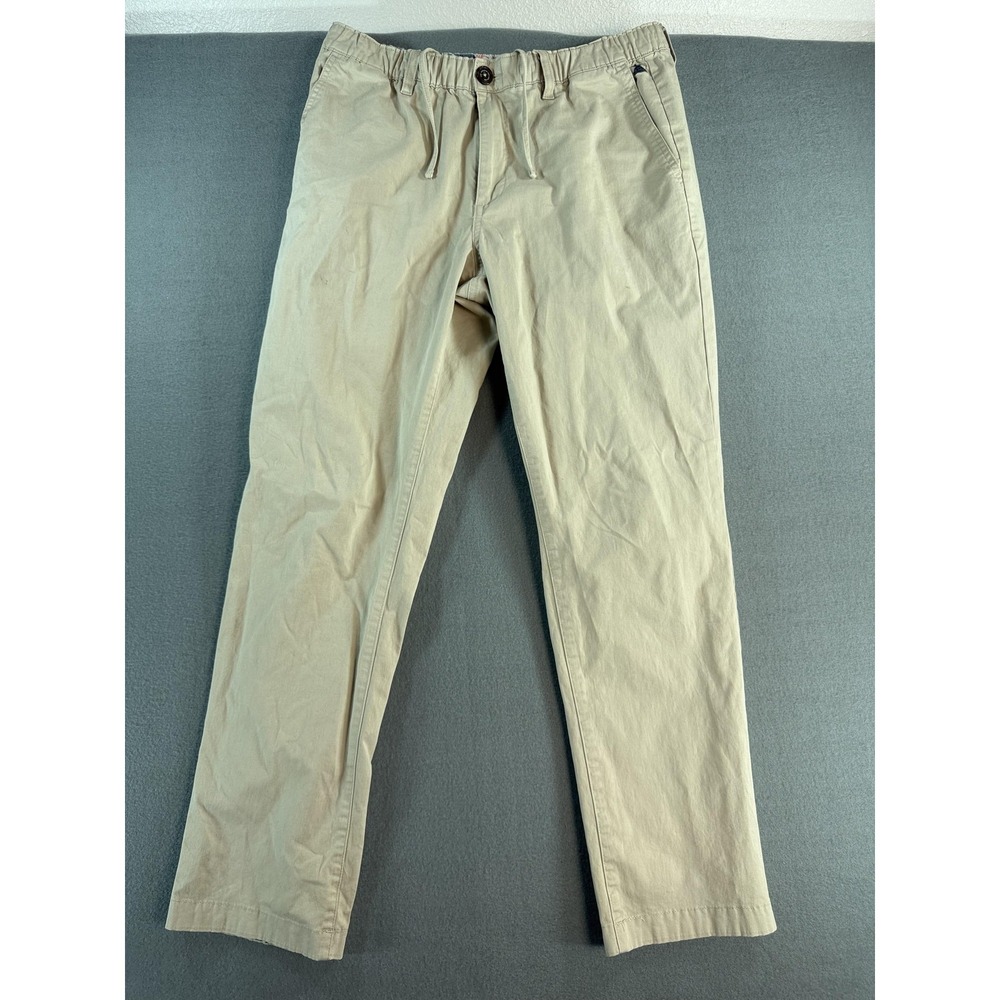 Chubbies Pants Mens Medium Beige Regular Fit Chino‎ Elastic Waist Drawstring